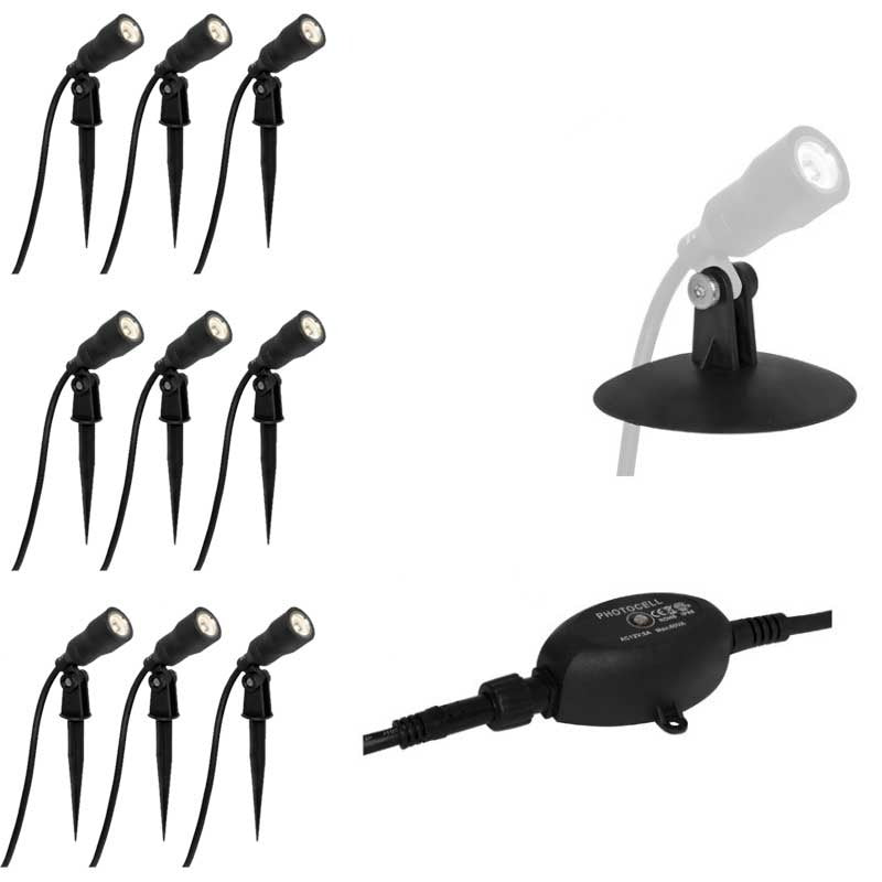 9x LED grond spot - 12V - 9x1 watt - complete set 9x LED grond spot - 12V - 9x1 watt - complete set